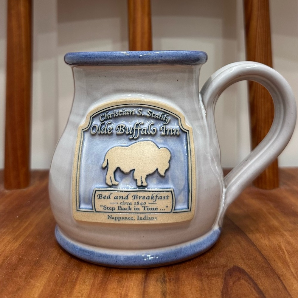 Deneen Pottery Mug Cup Olde Buffalo Inn Bed and Breakfast Nappance Indiana